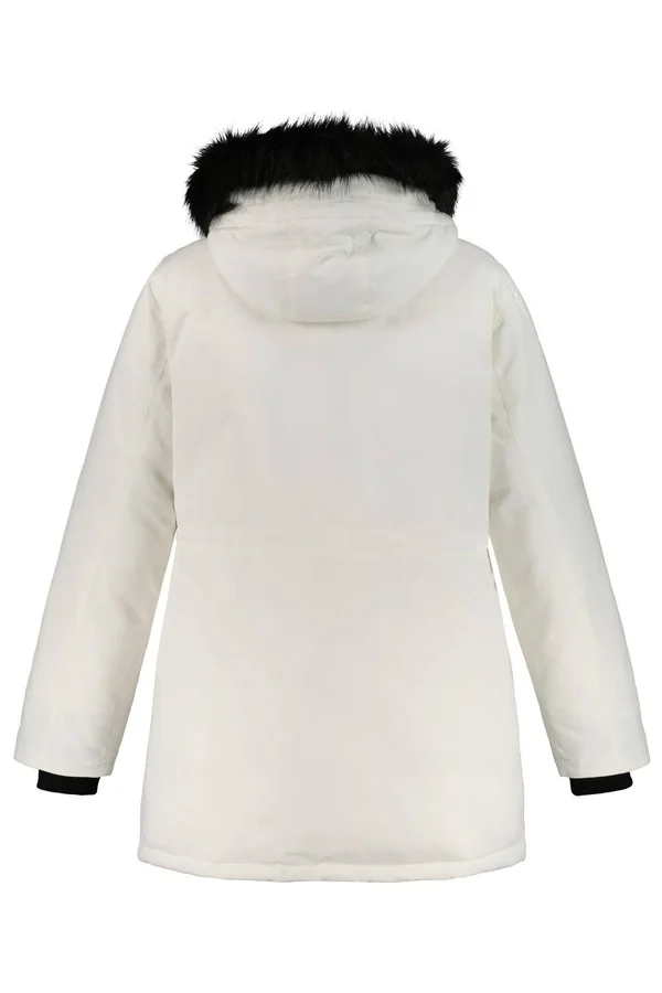 Plus Size Parkas - Woman, White, Size: 12/14, polyester/synthetic fibers, Ulla Popken
