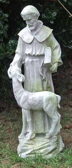 Orlandi Statuary Saint Francis with Deer Garden Statue