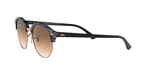 Ray-Ban Clubround RB4246F Sunglasses - Spotted Brown/Blue (125651)