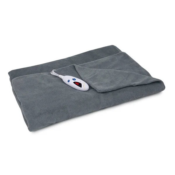 Biddeford 62x22 x 50x22 Microplush Electric Throw Blanket - Charcoal Gray
