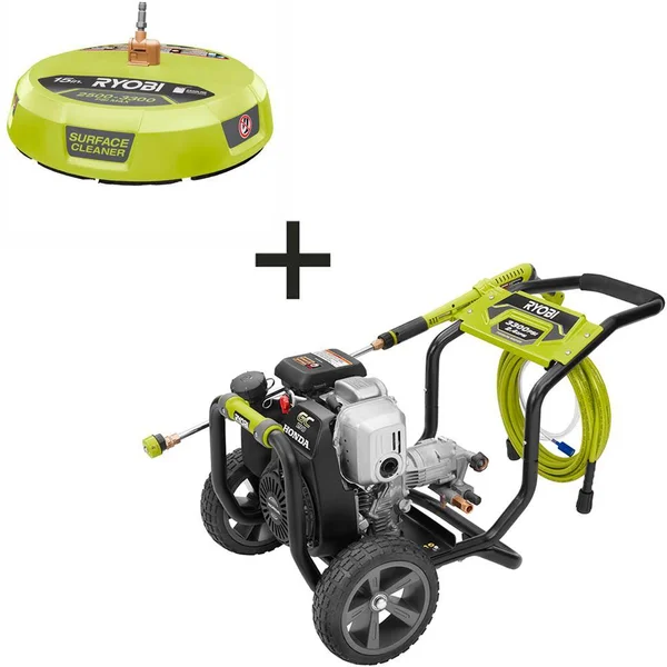 Ryobi 3300 PSI 2.4 GPM Honda GAS Pressure Washer with 15 in. Surface Cleaner