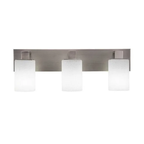 Toltec 583-GP-631 Apollo - Three Light Bath Bar Graphite Finish with Square Frosted Crystal Glass