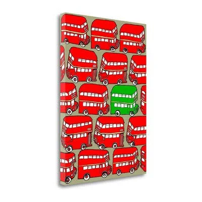 &Odd Ones - Green Double Decker& by Duncan Wilson - Wrapped Canvas Graphic Art Print Latitude Run Size: 32x22 H x 23x22 W x 1.5x