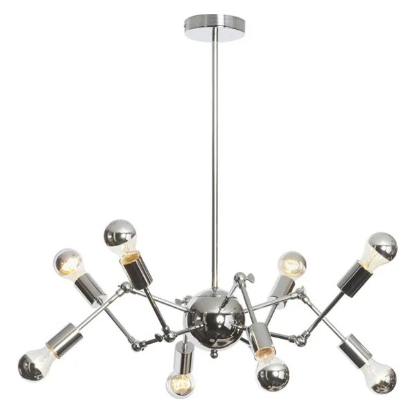 Dainolite DRS-828C-PC Dresden 8 Light Chandelier in Polished Chrome