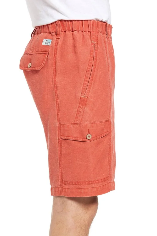 Tommy Bahama Linen The Dream Cargo Shorts - Mens, S, Lentil