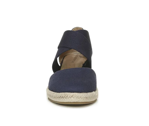 LifeStride Women's Keaton Espadrille Wedge - Navy Solid Canvas