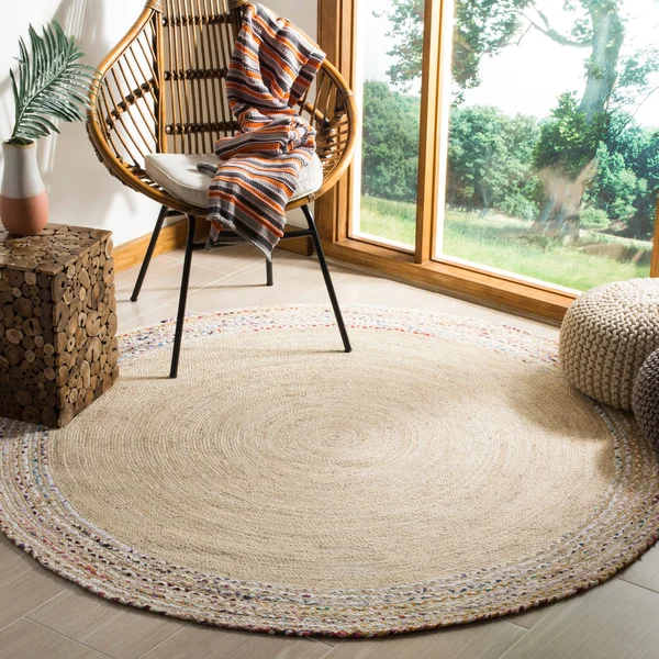 Safavieh Cape Cod 207 Area Rug - Ivory, Light Beige, 8& x 8& Round