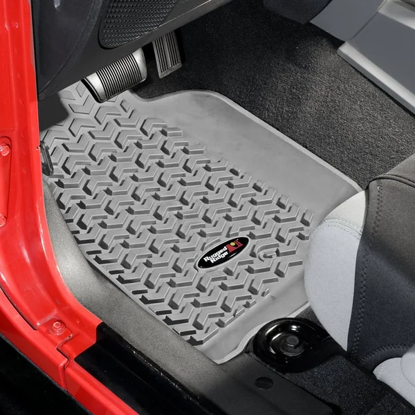 Rugged Ridge 14920.01 All Terrain Floor Liner Pair Gray Jeep Wrangler JK