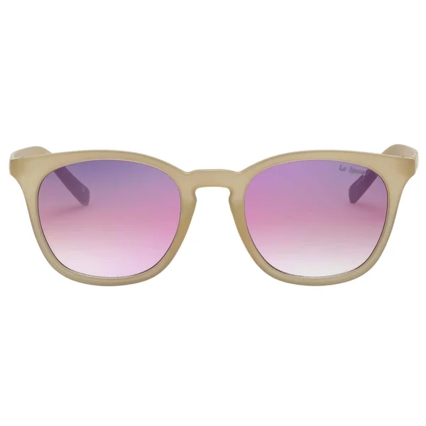 Le Specs Fine Specimen Mirror Lens Sunglasses in Matte Matcha