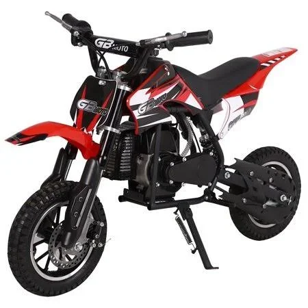 51cc 2-Stroke Mini Kids Dirt Bike - Pit Bike, Off Road Motorcycle, Pocket Bike (Red)