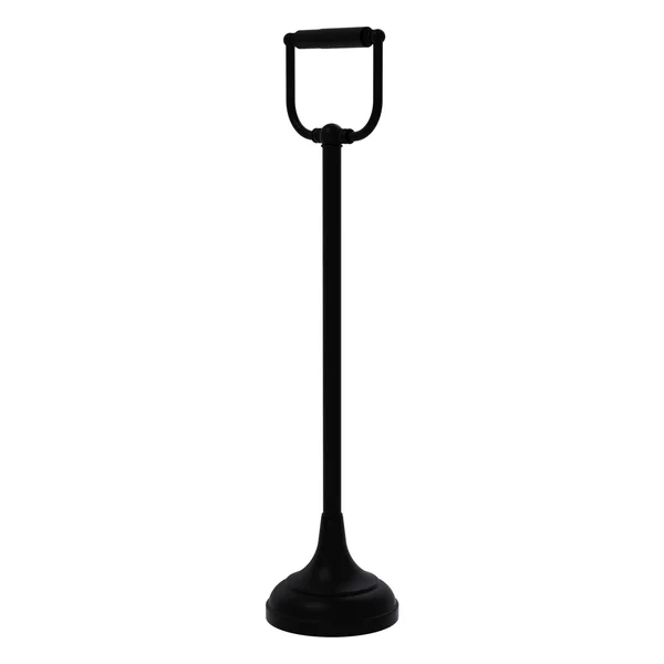 Allied Brass TS-24-BKM Standing Toilet Tissue Holder Matte Black