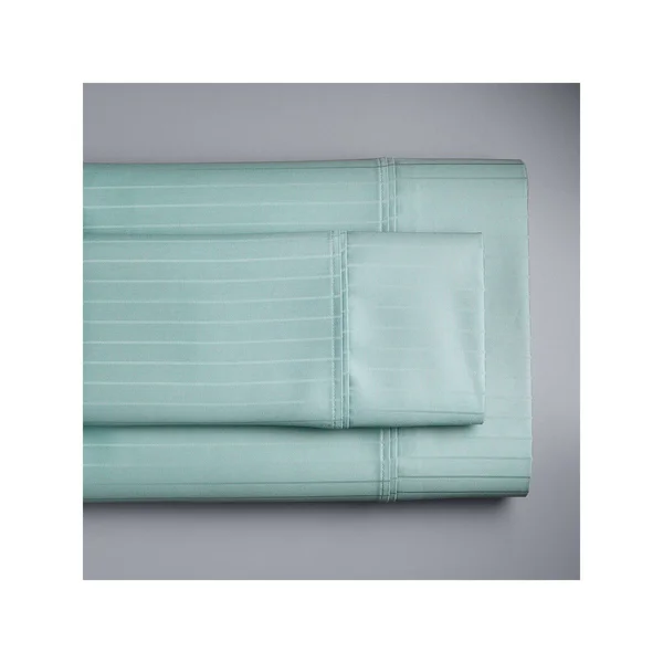 Simply Vera Vera Wang 800 Thread Count Egyptian Cotton Stripe Sheet Set or Pillowcase, Med Blue, King Set