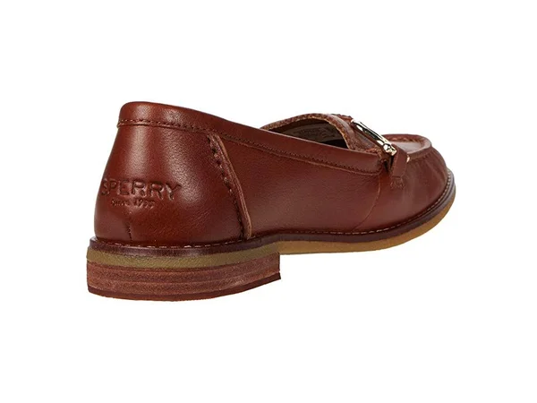 Women's Sperry Seaport Penny Plushwave Shackle Leather Loafer Tan - Size 10M