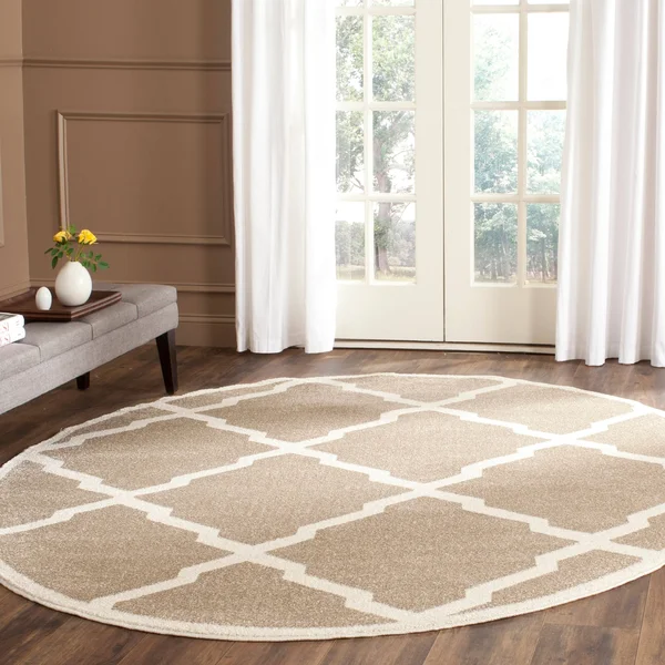Safavieh 5& x 5& Square Amherst AMT421B Light Grey, Beige Rug