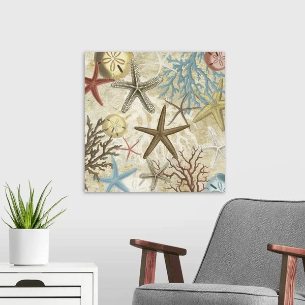 Coral Menagerie II, Large Solid-Faced Canvas Wall Art Print, Great Big Canvas