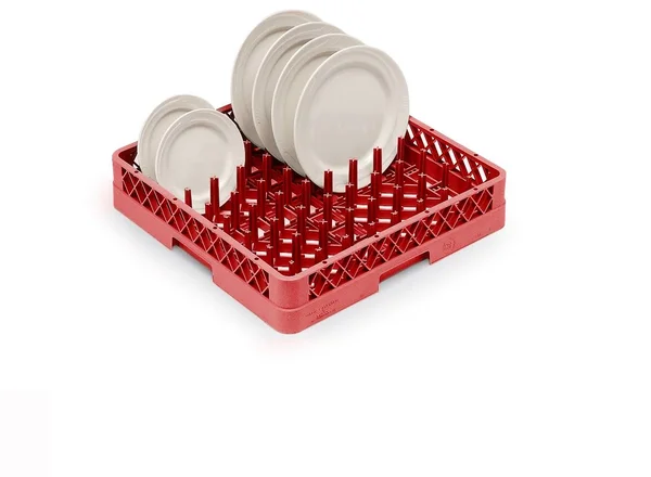 Vollrath TR3-21 - Traex Burgundy Full-Size Plate Rack