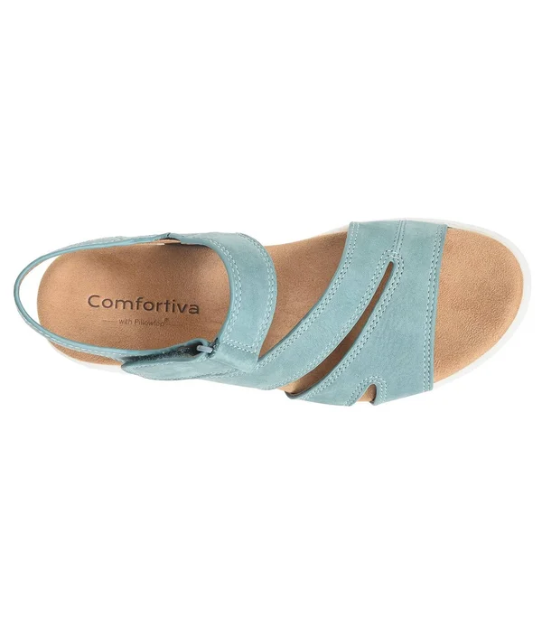 Comfortiva Tippa Womens Sandals CT012907, Teal, Size 7.5 W