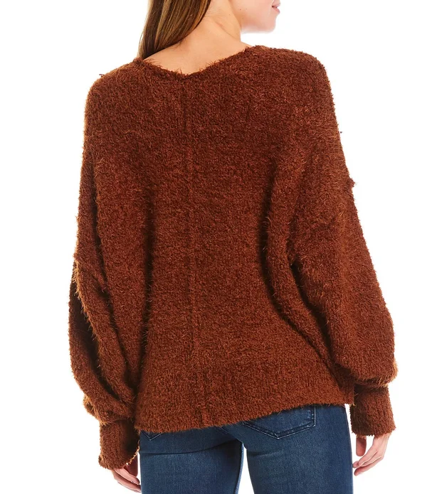 Icing V-Neck Pullover by Free People, Ivory, Xs