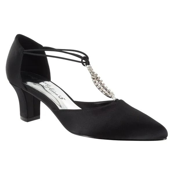 Easy Street Women's Moonlight Pump - Size: 12, Black Satin