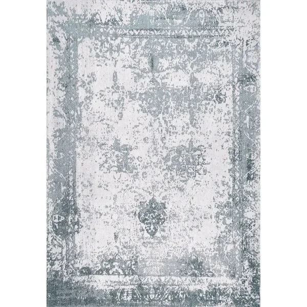 nuLOOM Handmade Distressed Abstract Vintage Wool Area Rug Grey 5& x 8& 5& x 8& Indoor Living Room, Bedroom, Dining Room