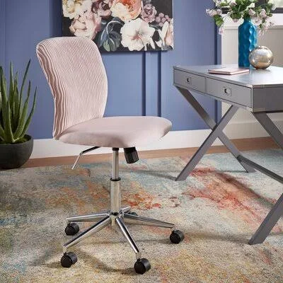 Burrel Wave Task Chair Inbox Zero Upholstery Color: Pink