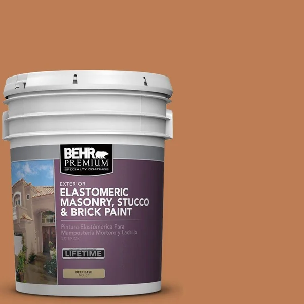BEHR Premium 5 gal. #MS-11 Rustic Orange Elastomeric Masonry, Stucco and Brick Exterior Paint 07111705