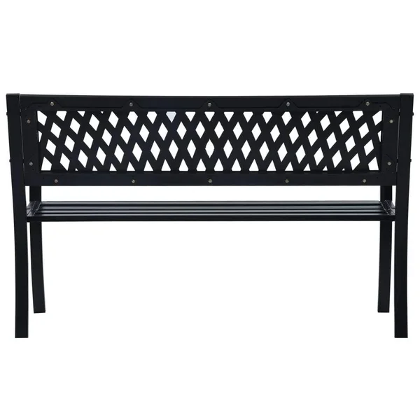 vidaXL Garden Bench 49.2x22 Steel Gray