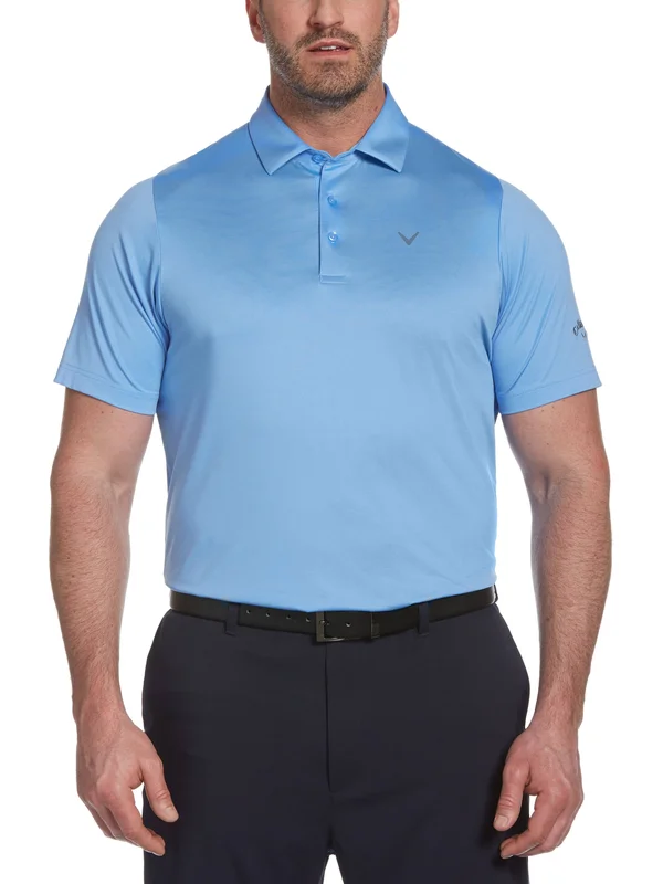 Callaway Men's Big & Tall Solid Swing Tech Polo Shirt, Cornflower Blue, Size 4X, Polyester/Elastane