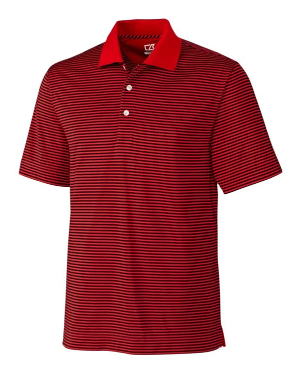 Cutter & Buck DryTec Trevor Stripe Polo - Men's, Size: XL, Blue