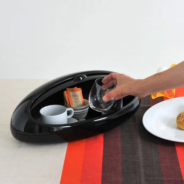 A di Alessi ASG22 B, Black Gnam Bread Bin