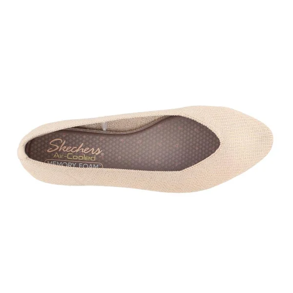 Women's Skechers Cleo Skokie Ballet Flat - Size: 8.5, Natural