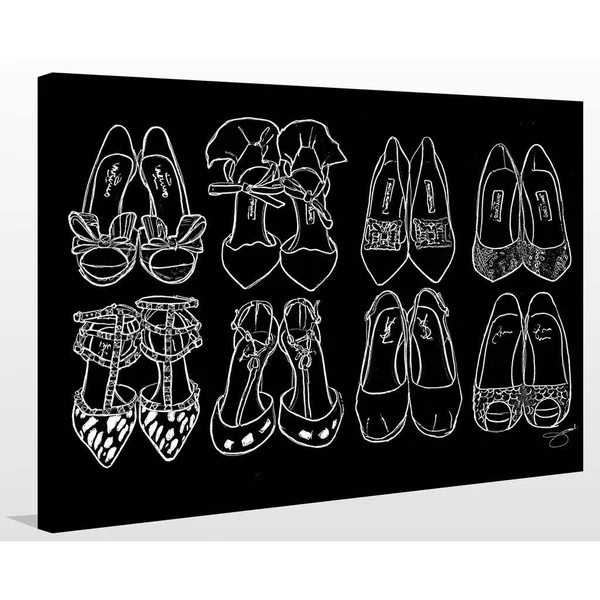 Picture Perfect International by Jodi Shoe Goals Giclee Print Canvas Wall Art, 30 Inches x 40 Inches x 1.5 Inches