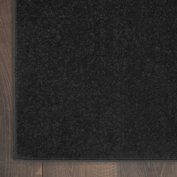 Nourison Essentials Indoor/Outdoor Contemporary Black Area Rug, Size: 4& x 6&