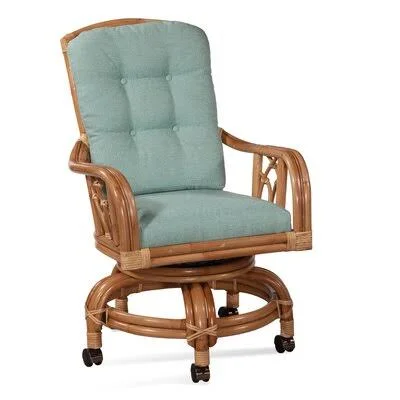 Edgewater Tufted Upholstered Side Chair Braxton Culler Leg Color: Cottage White, Body Fabric: Blue and Gray and Beige Stripe; 02