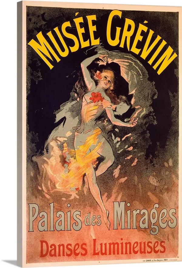 Musee Grevin - Palais Mirages, Vintage Poster, by Jules Cheret, Canvas Wall Art, 16x24, Great Big Canvas