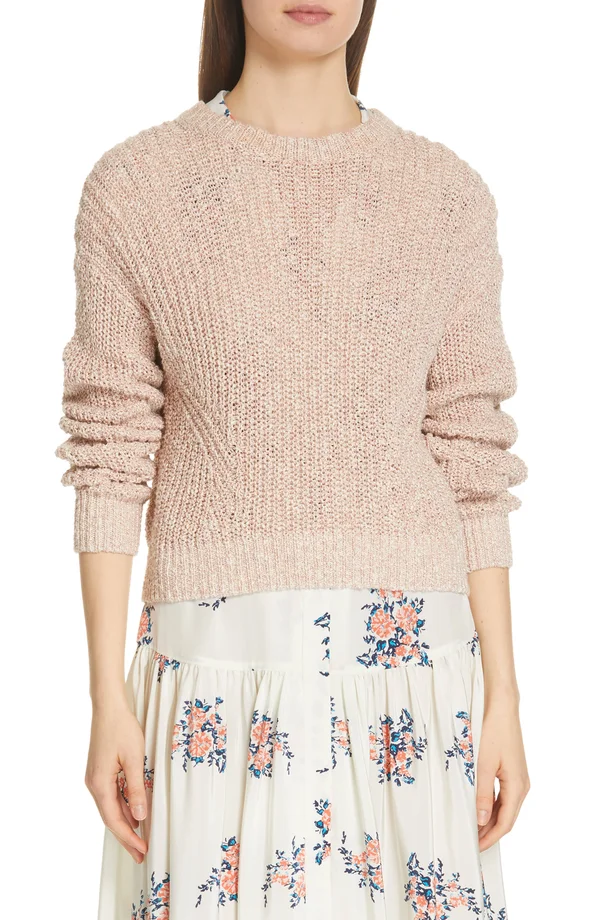 Veronica Beard Leah Crewneck Pullover Sweater - Pink, Women's, Xx-Large