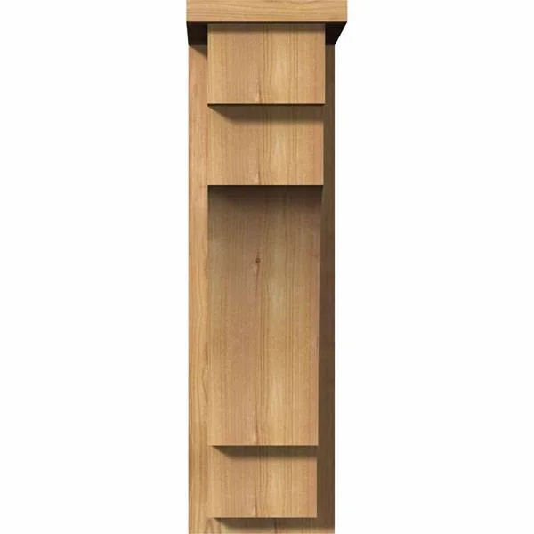 Ekena Millwork COR08X14X26MED01SWR 7 1/2x22W x 14x22D x 26x22H Mediterranean Smooth Corbel w/Backplate - Western Red Cedar