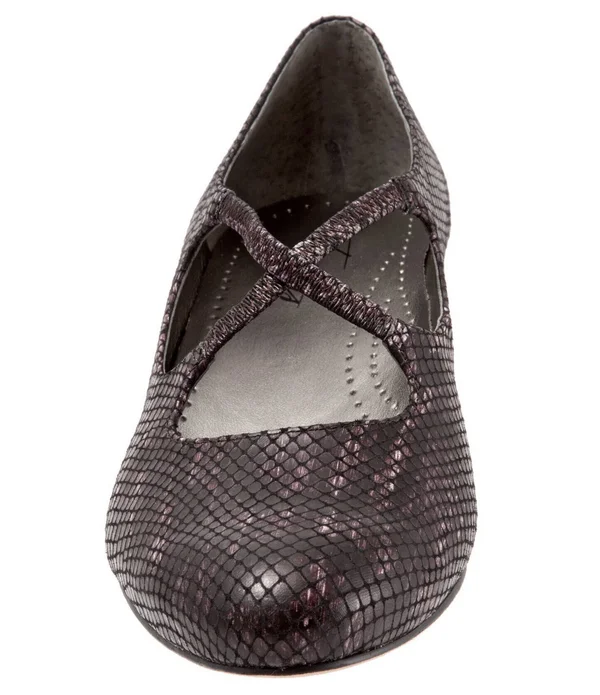 Trotters Jamie Pumps, Women's, Navy Snake, Size: 5.5