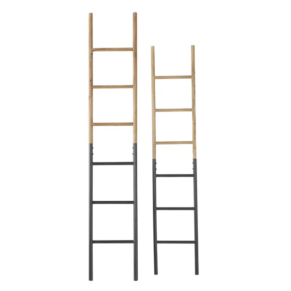 ( Set of 2 ) Brown Metal Industrial Ladder - 71