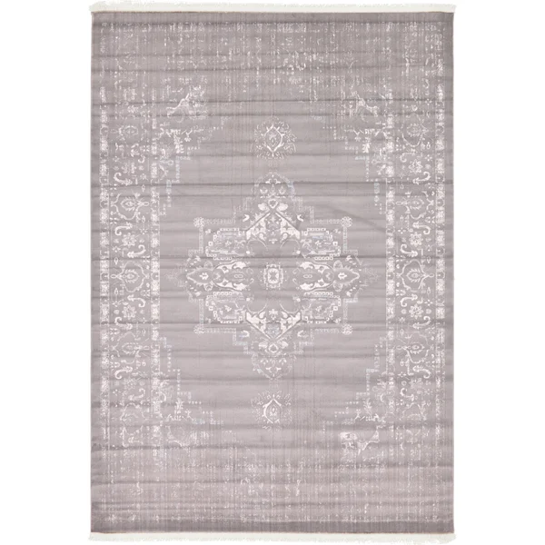 Unique Loom Attiki New Classical Rug, Gray (8& 0 x 11& 4)