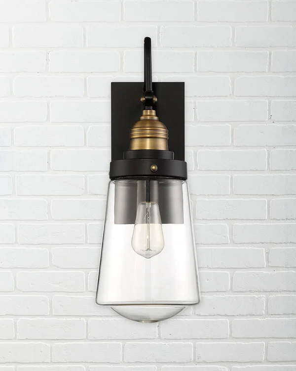 Macauley Vintage Black 3-Light Wall Lantern, Savoy House