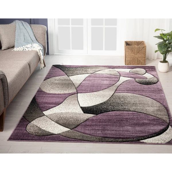 Rhodes Collection Abstract Designed Area Rug - 2'8'' x 8'1'' - Mint Green
