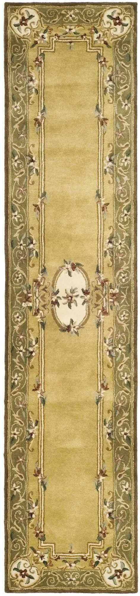 Safavieh 8&-3x22 x 11& Classic CL280A Light Gold, Green Rug