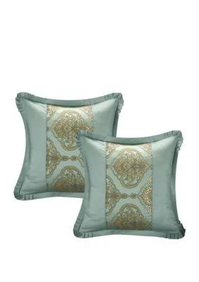 Chic Home Como 13 Piece Comforter Set Jacquard Bed in A Bag Blue King