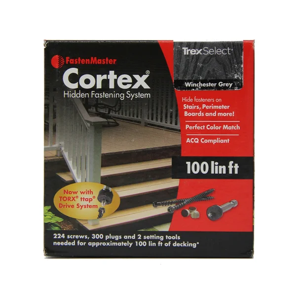 Fastenmaster Fmctx-Tx1lfslwg Cortex Hidden Deck Fastener, H5016193