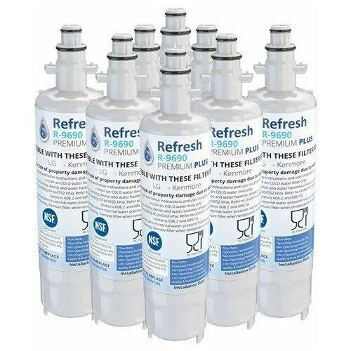 Refresh 9690 Plus Water Filter for LT700P, Lfxs24623s, LFXC24726S, NSF 43/53 (8)