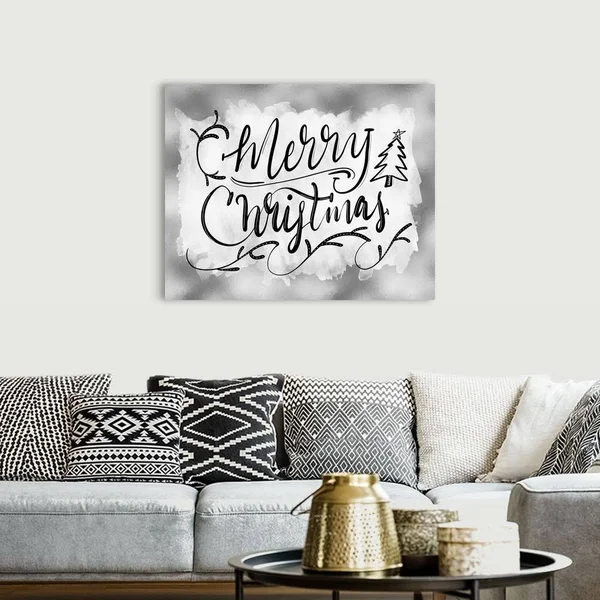 Merry Christmas - Canvas Wall Art, 45x36, Great Big Canvas