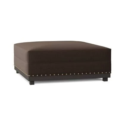 Alexie Ottoman Red Barrel Studio Body Fabric: Encore Espresso - Leg Color: Briar Smoke