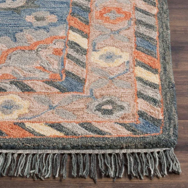 Safavieh Aspen APN123A 2&3x22 x 7&0x22 Runner Blue, Rust Area Rug