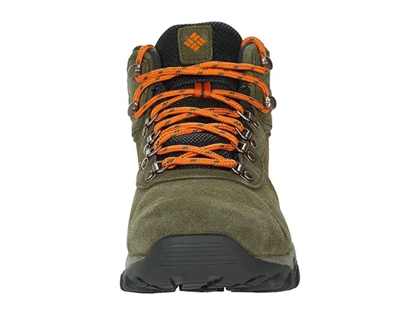Columbia Men's Newton Ridge Plus II Suede Waterproof Hiking Boot, Nori/Light Orange, 11